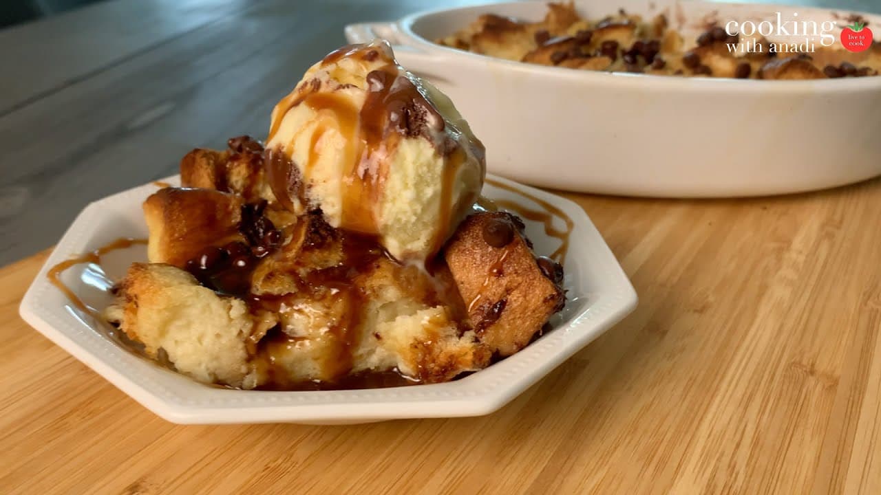 Thumbnail for Brioche Bread Pudding With Whiskey Caramel Sauce