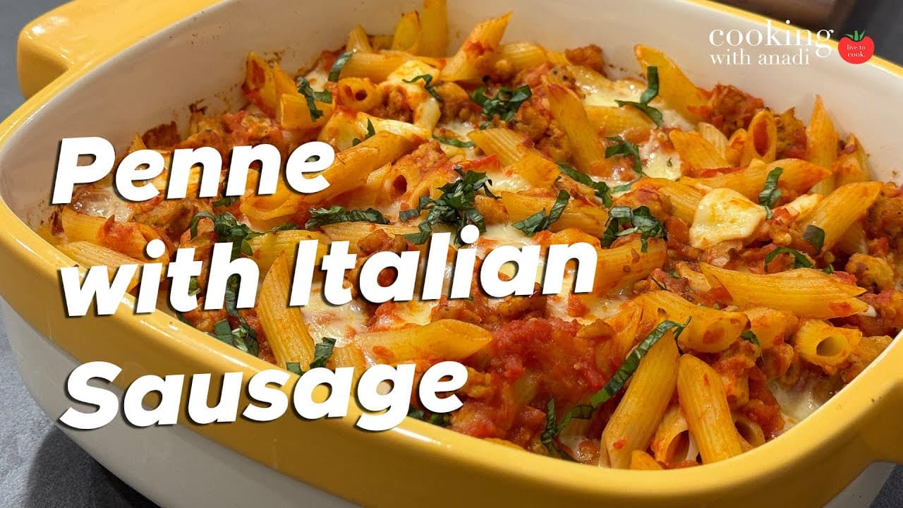Thumbnail for Cheesy Baked Penne with Italian Sausage