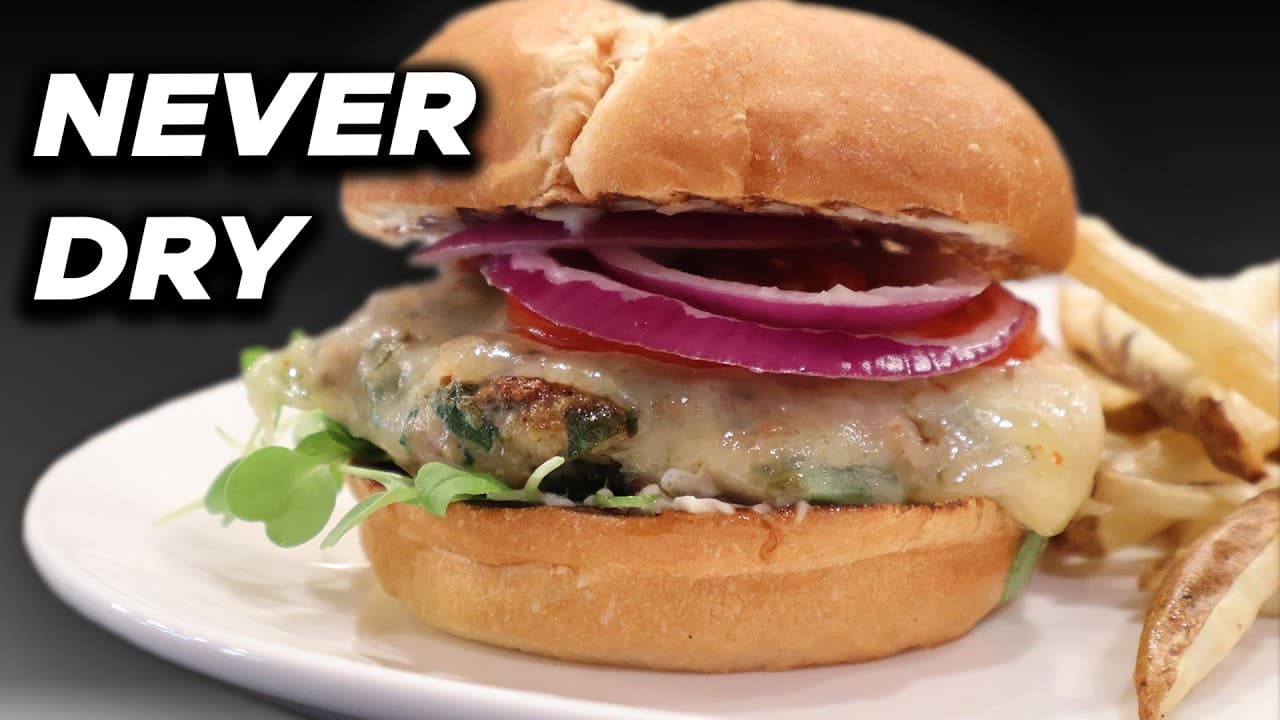Thumbnail for Healthy Spinach Turkey Burger