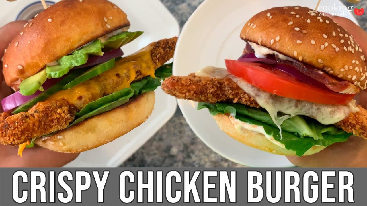 Thumbnail for Crispy Panko Chicken Burger