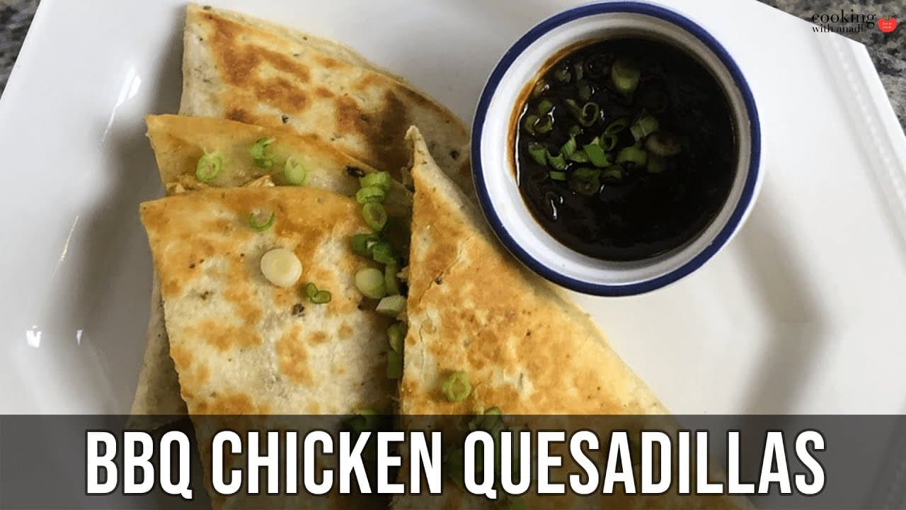 Thumbnail for Crsipy & Cheesy BBQ Chicken Quesadillas