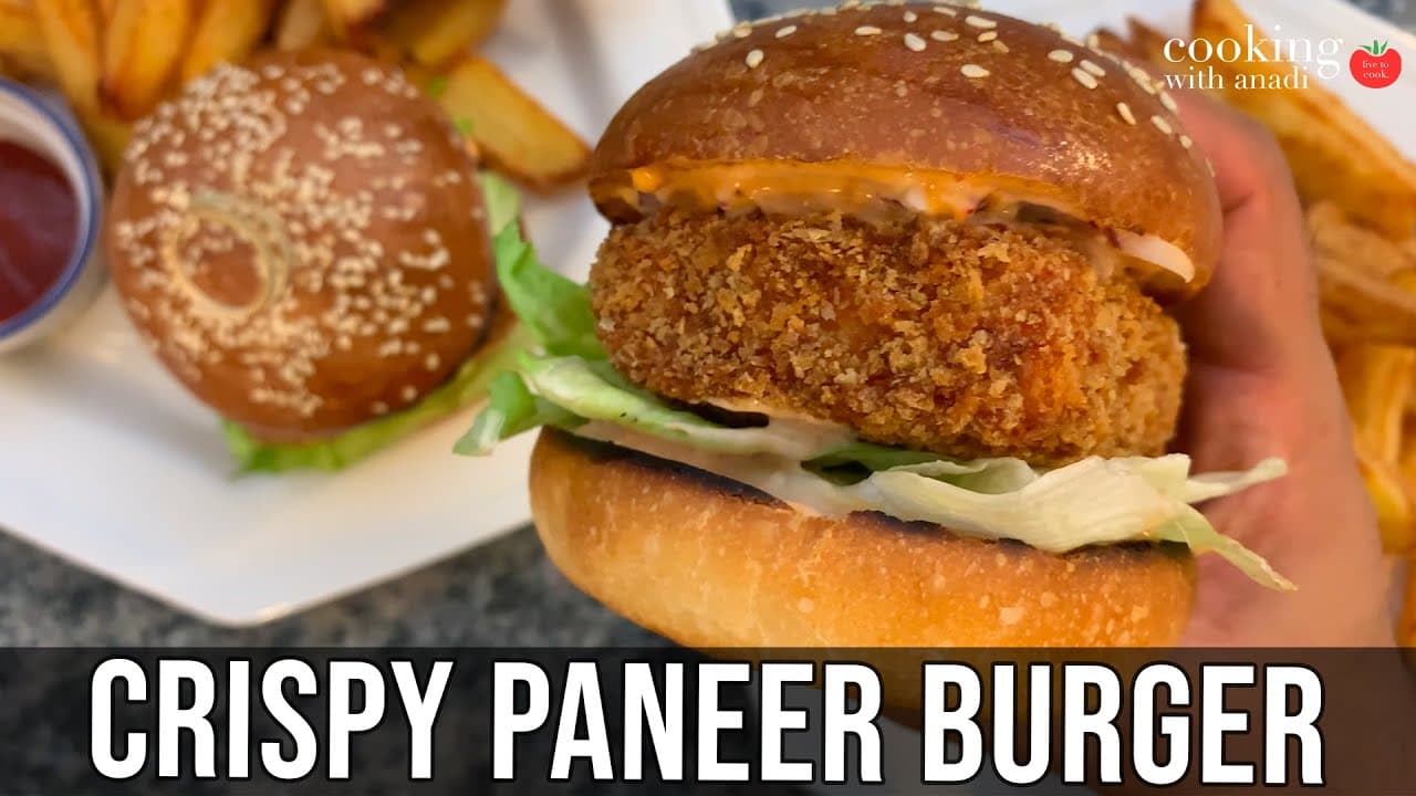 Thumbnail for Crispy Paneer Burger