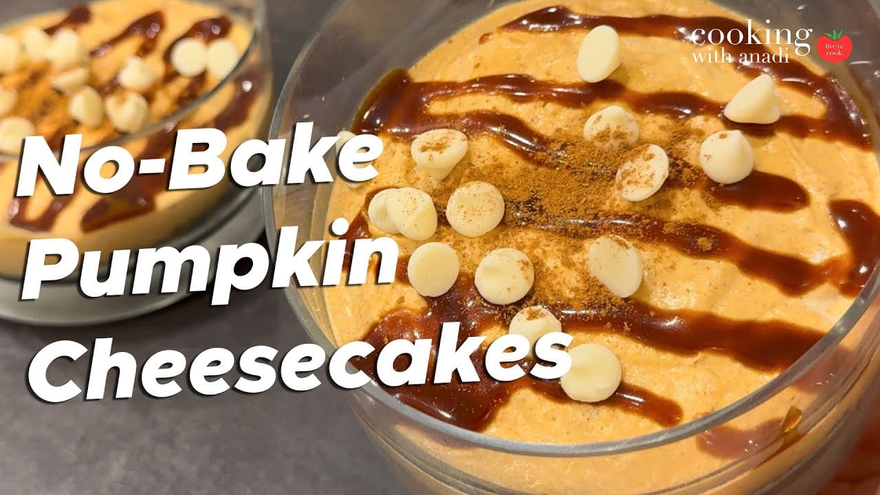 Thumbnail for No-Bake Single-Serve Pumpkin Cheesecakes