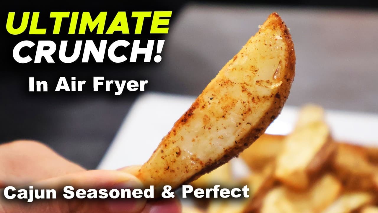 Thumbnail for Super Crispy Air Fryer Cajun Potato Wedges