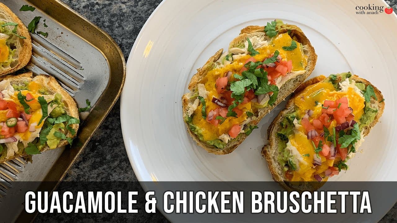 Thumbnail for Guacamole and Chicken Bruschetta
