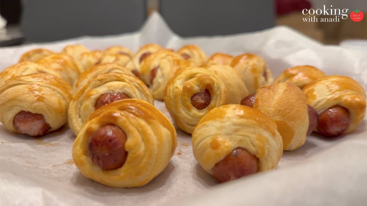 Thumbnail for Air Fryer Crescent Rolls pigs in a blanket