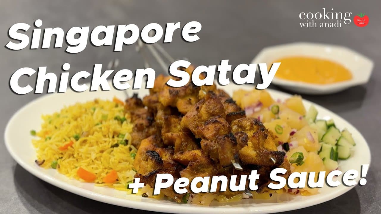 Thumbnail for Singapore Chicken Satay with Creamy Peanut Sauce