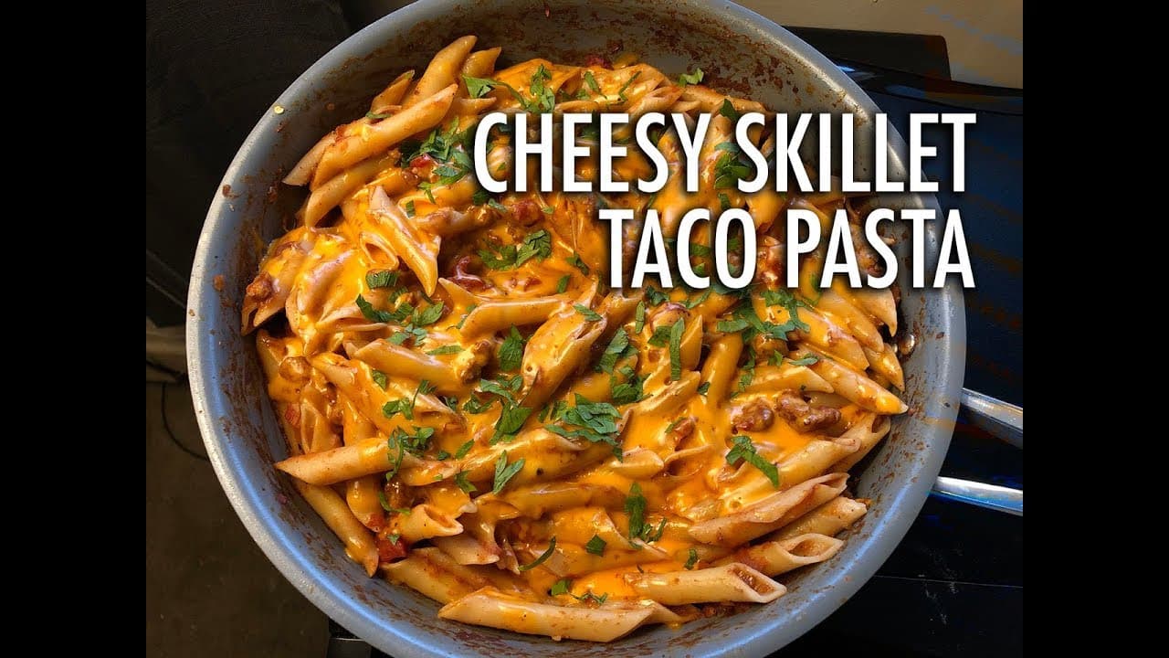 Thumbnail for Easy Cheesy Taco Pasta Skillet