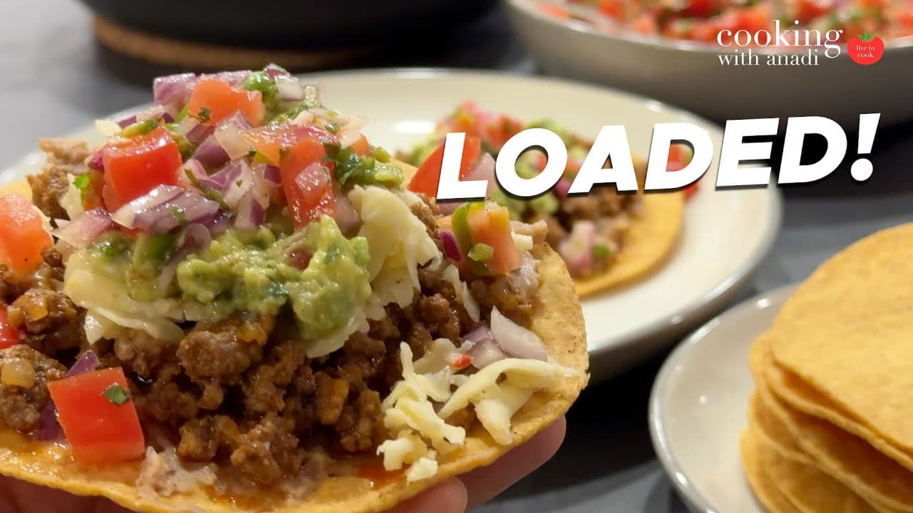 Thumbnail for loaded beef tostadas