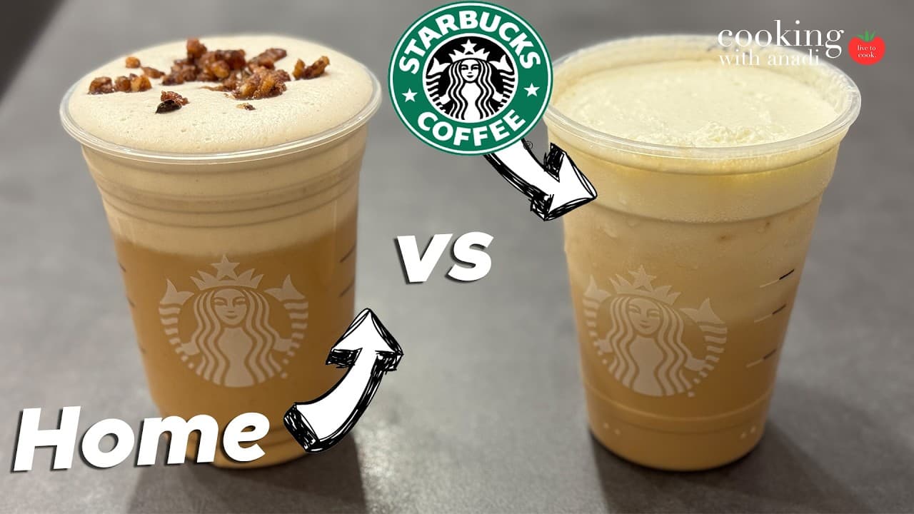 Thumbnail for homemade starbucks Iced Pecan Crunch Latte