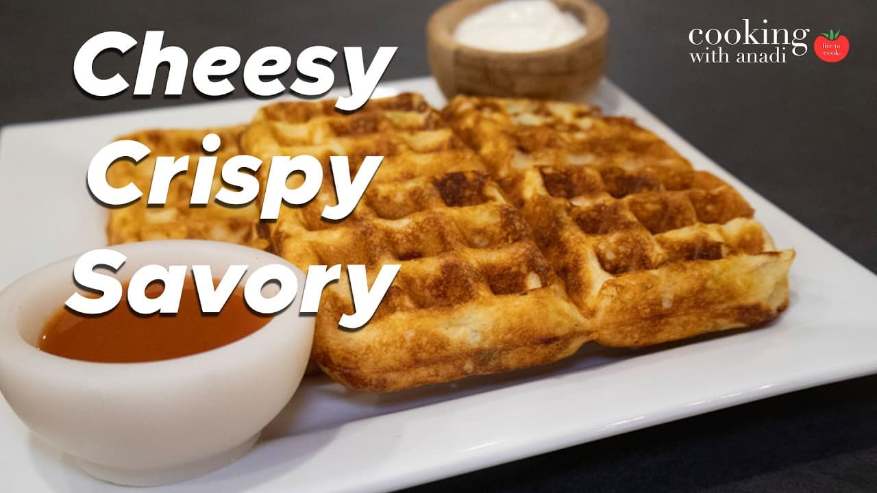 Thumbnail for Cheesy Savory Waffles