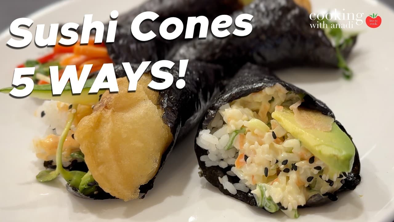 Thumbnail for Sushi Cones 5 Ways (Temaki)
