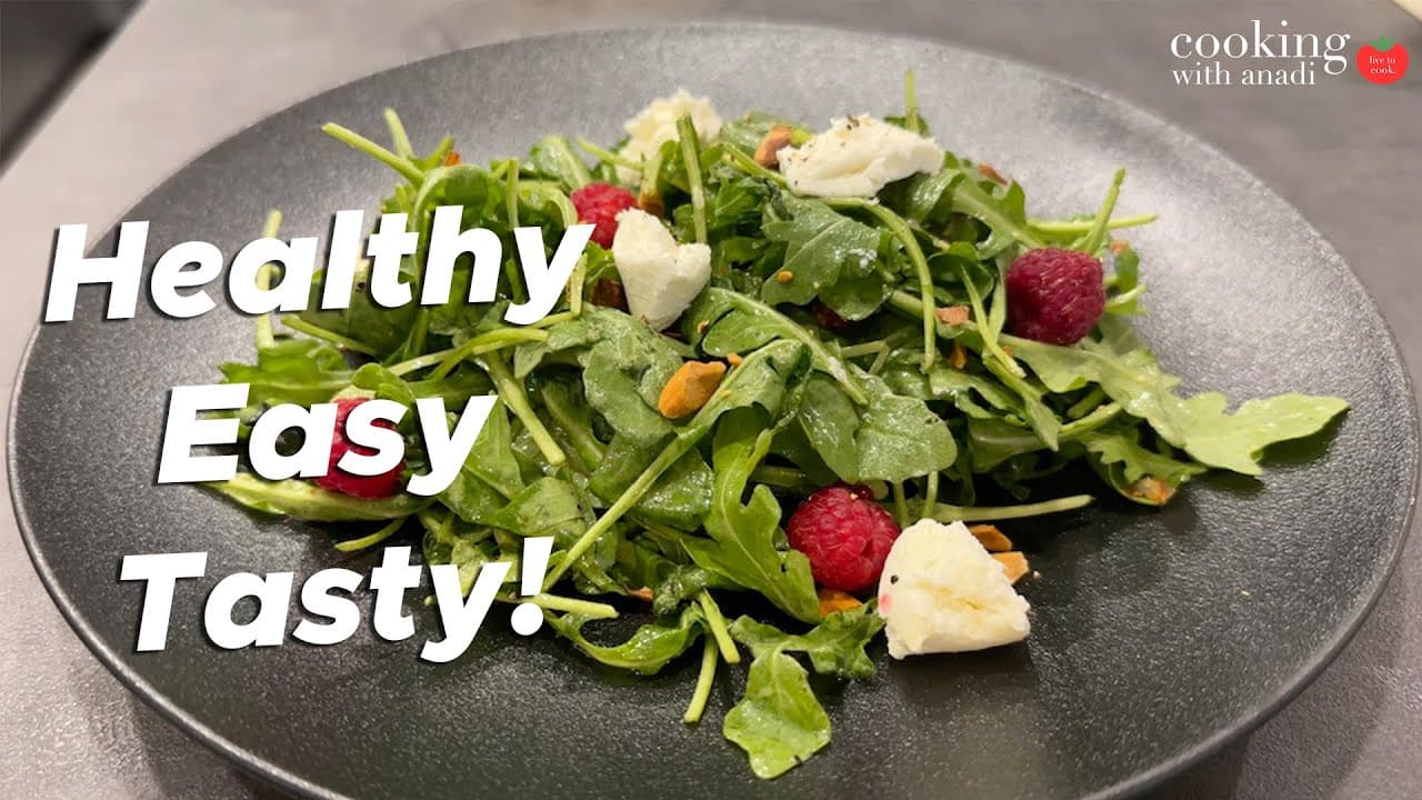 Thumbnail for Arugula Goat Cheese Salad with Roasted Almonds