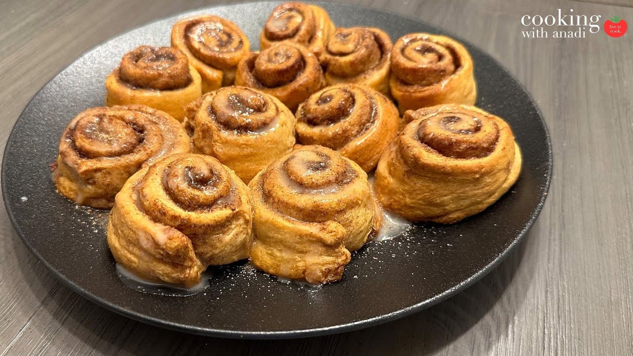 Thumbnail for Air Fryer Crescent Roll Baby Cinnamon Rolls