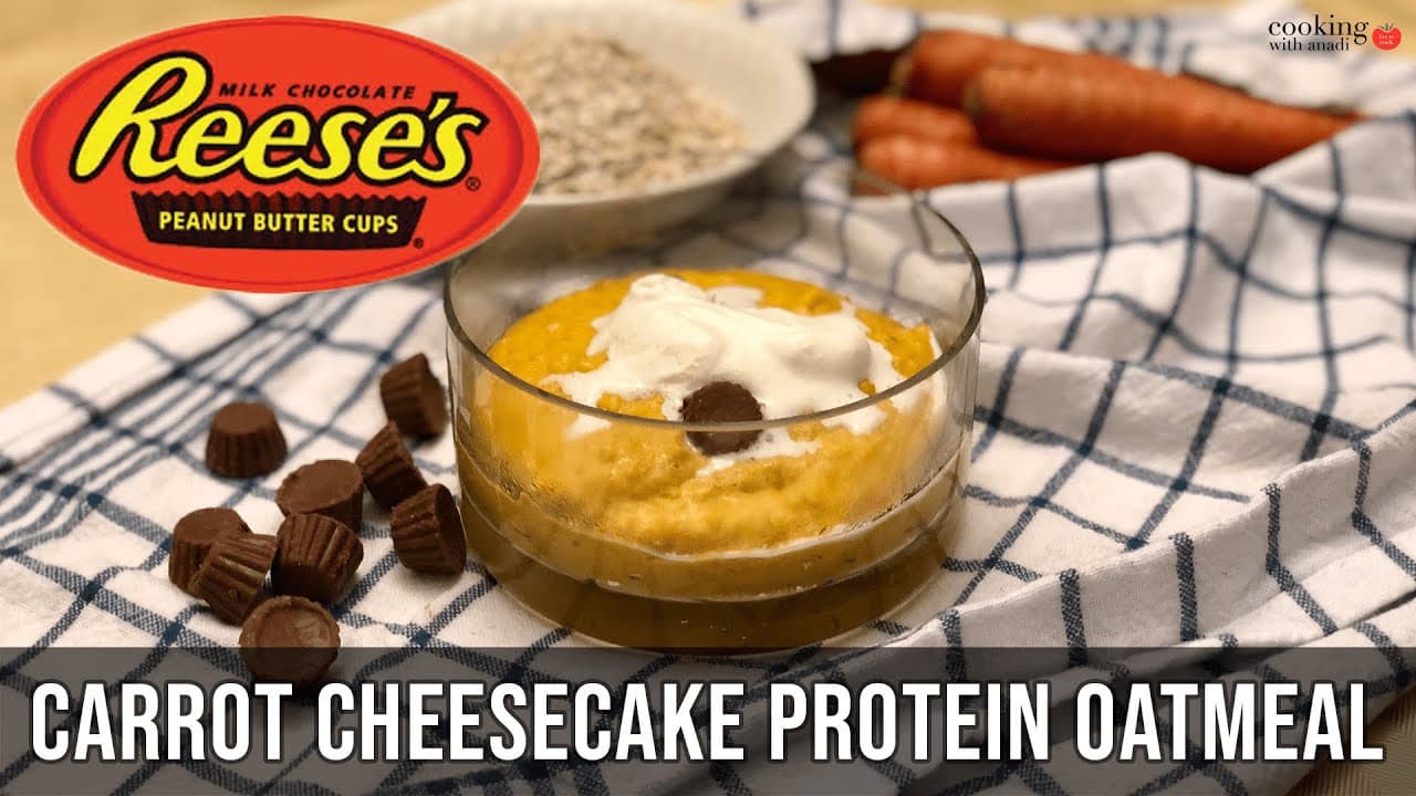 Thumbnail for Reese's Carrot Cheesecake Protein Oatmeal