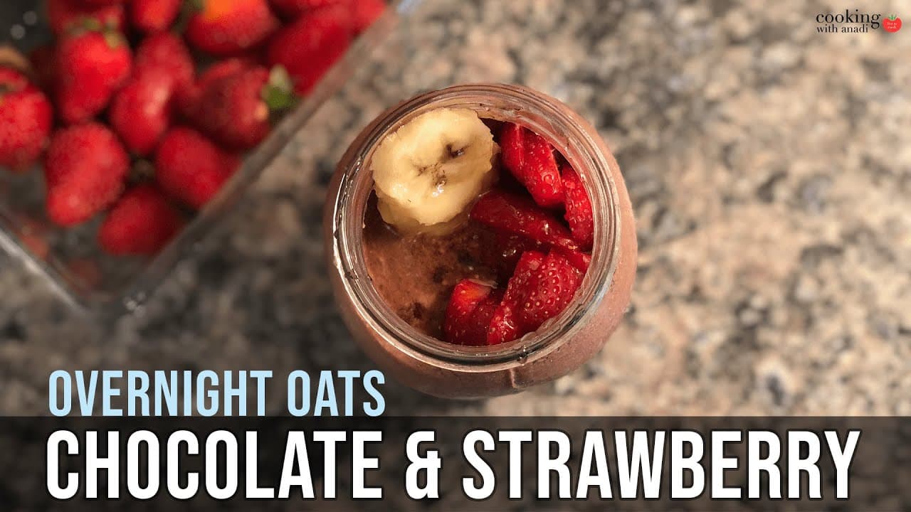 Thumbnail for Chocolate Banana Strawberry Overnight Oats