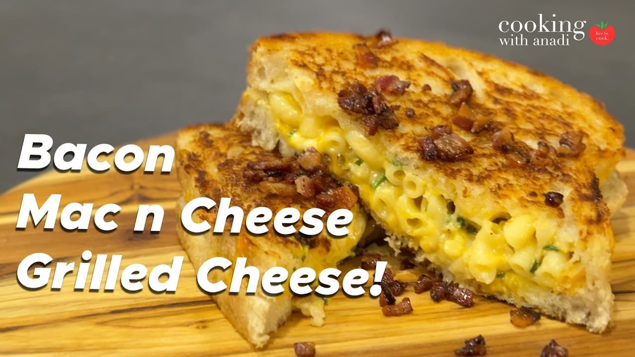 Thumbnail for Mac and Cheese Grilled Cheese Sandwiches