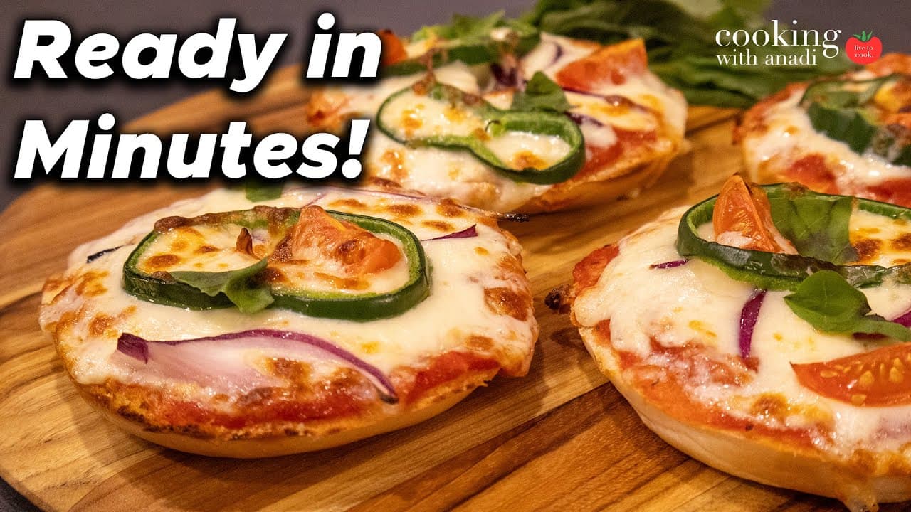 Thumbnail for Healthy Vegetarian Pizza Bagels