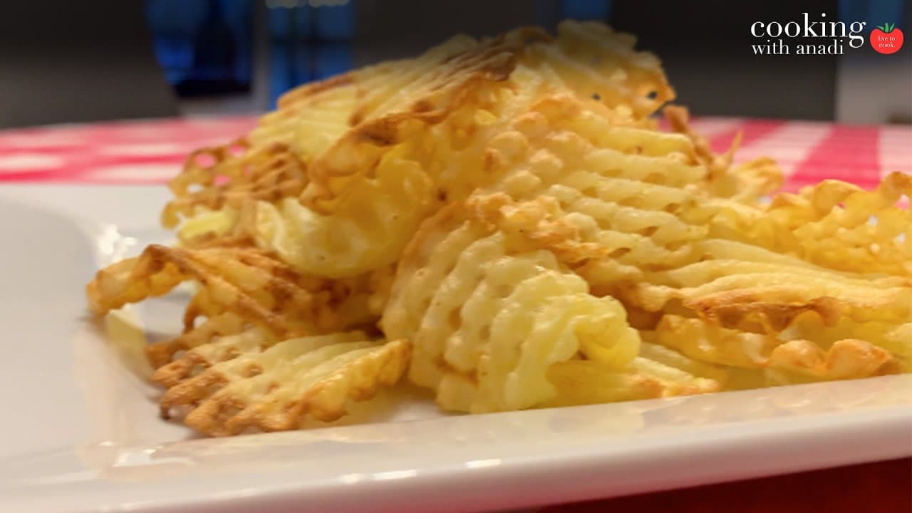 Thumbnail for Air Fryer Waffle Fries From Scratch