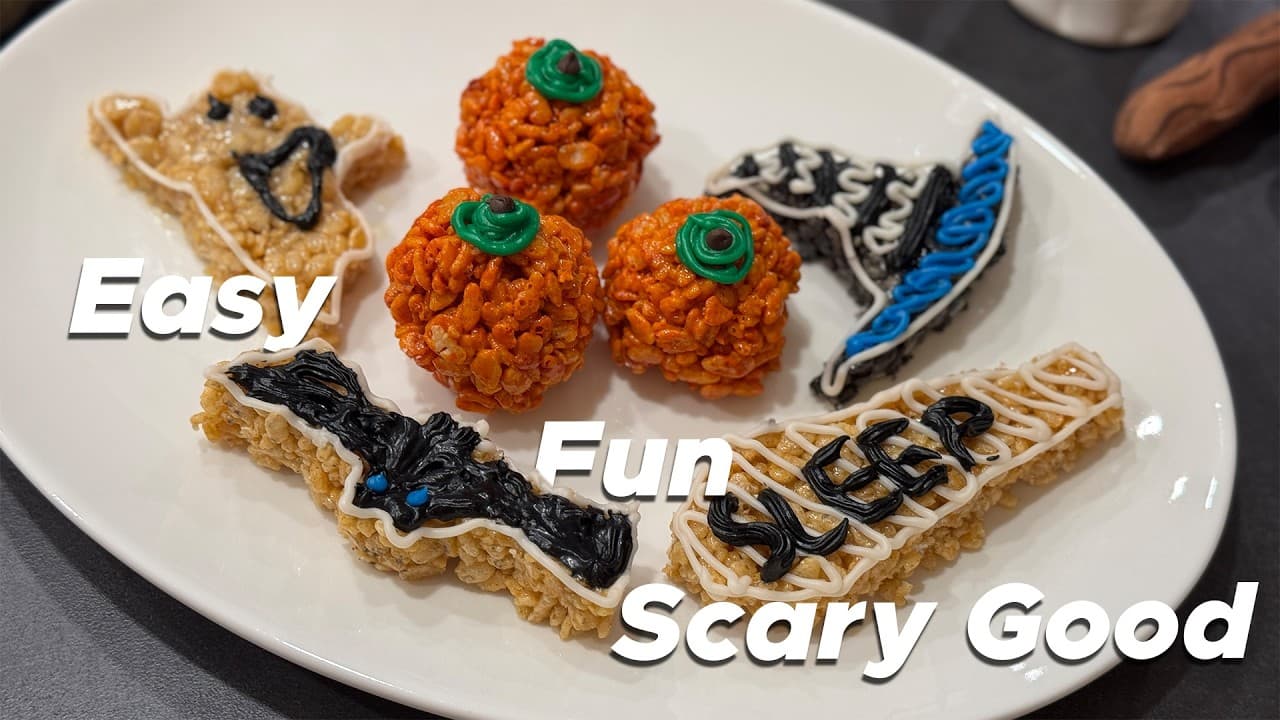 Thumbnail for Halloween Pumpkin Rice Krispies Treats