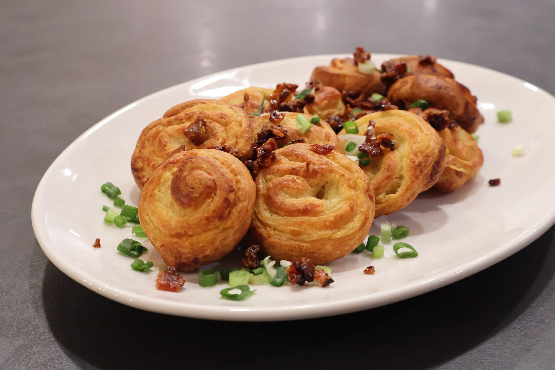Air Fryer Mashed Potato Pinwheels with Crescent Rolls